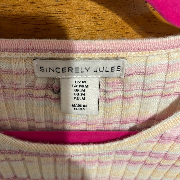 Striped Knit Long Sleeve Top - Picture 4 of 4